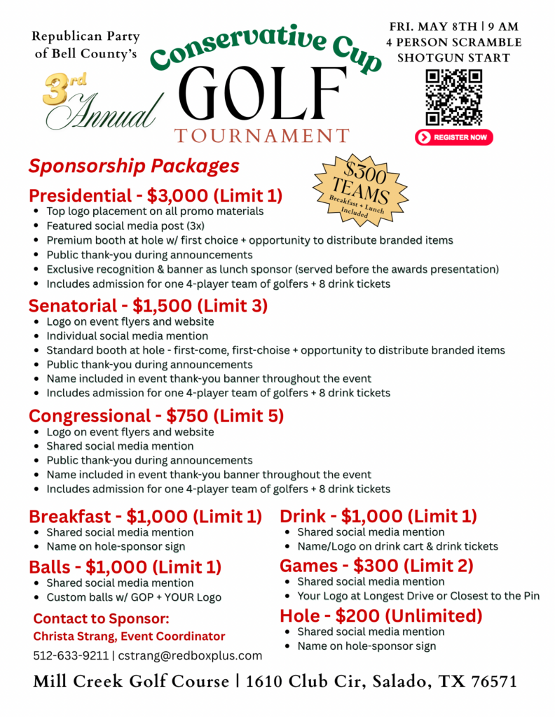 green and beige simple community event sponsorship package flyer